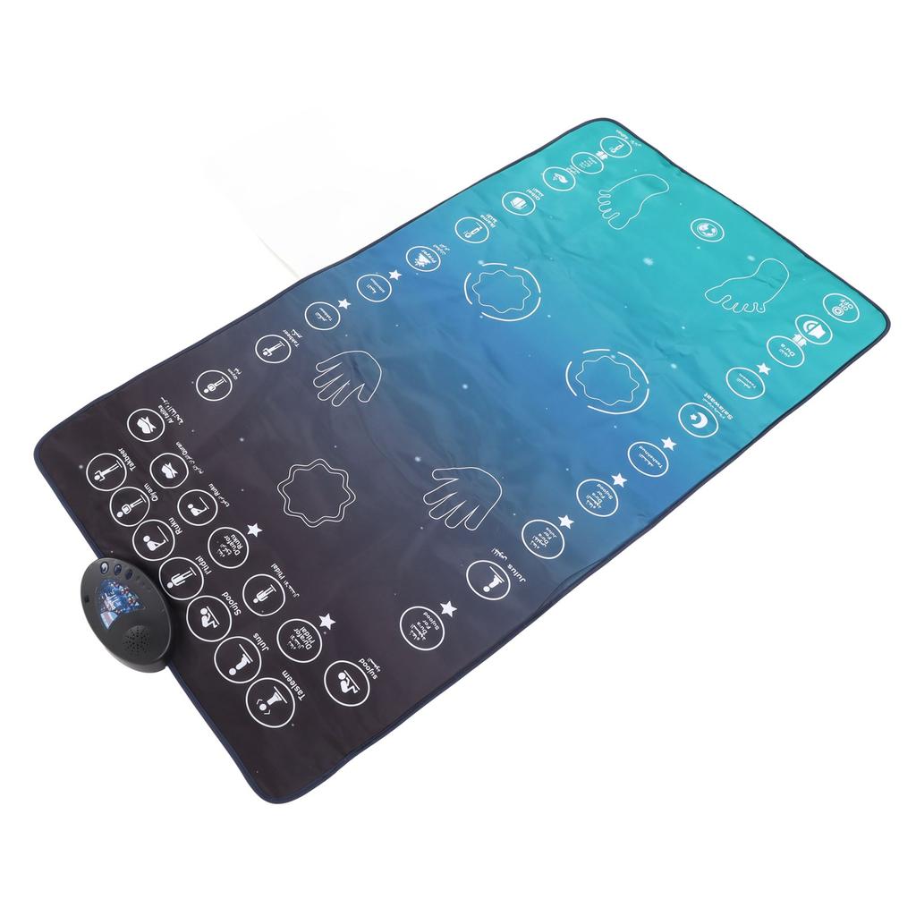 Electronic Muslim Prayer Mat 7 Languages Smart Touch Sensitive Educational Foldable Muslim Prayer Rug B