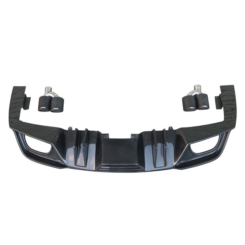 18-23 Ford Mustang AC Style Carbon Fiber Rear Lip Spoiler with Four-Outlet Body Kit
