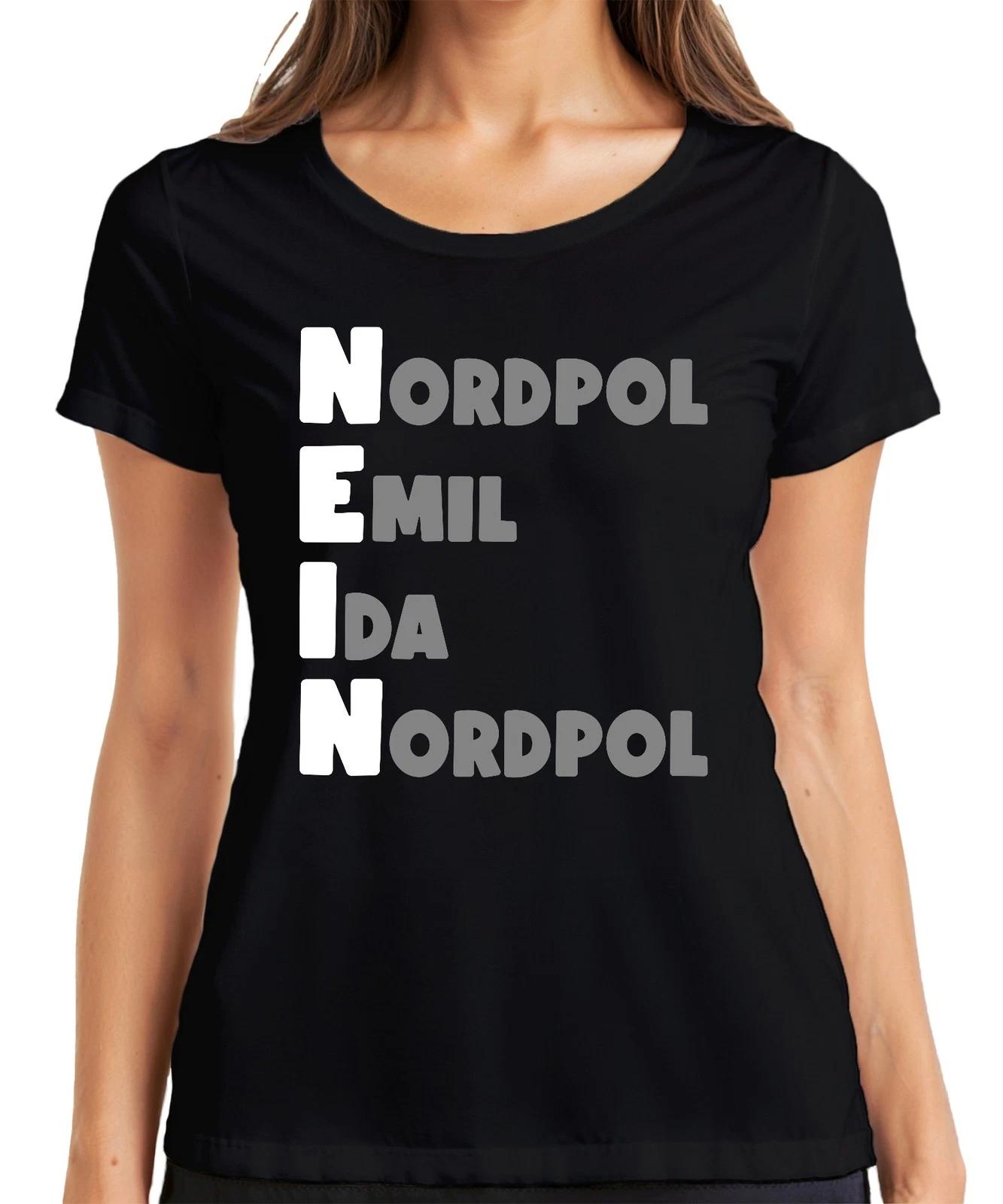 NEIN Buchstabiertafel Nordpol Emil Ida Funkalphabet Lustig Retro Damen T-Shirt M