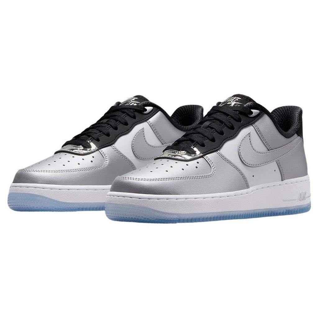 Nike Air Force 1 07 SE Chrome Pack - Metallic Silver Women Sneakers Black DX6764-001