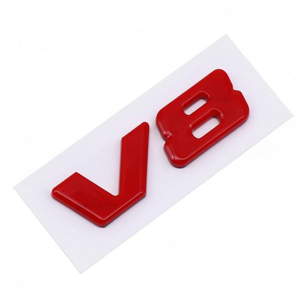 3D ABS V6 V8 Badge Sticker Side Fender Rear Trunk Emblem Decal