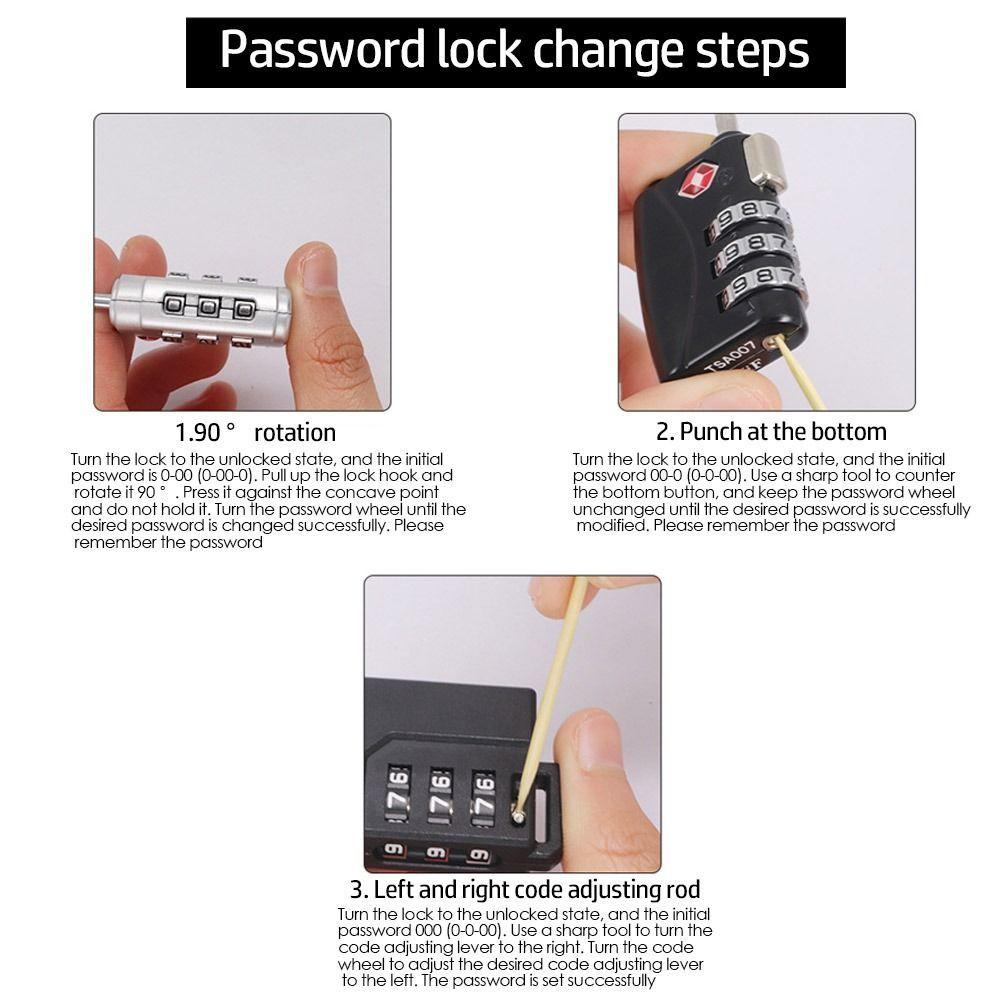 TSA Zinc Alloy Customs Password Lock Combination Lock for Travel Luggage Suitcase Anti-theft Code Padlock Customs Code Lock