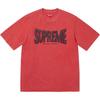 Flocked Washed S/S Top Red