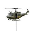 Sculptură Rotativă de Vânt Elicopter Metalică 3D pentru Grădină Exterioară, Artă Decorativă pentru Gazon