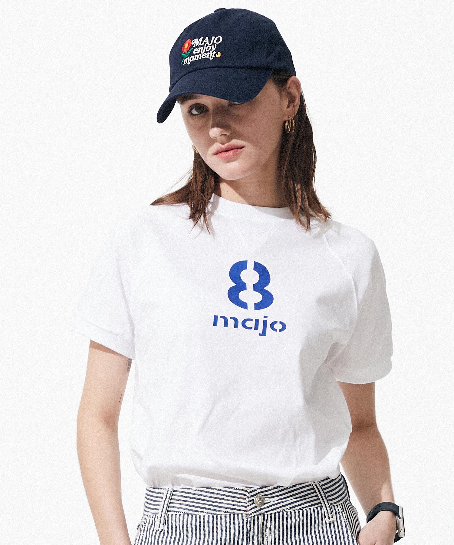 Majo Factory Eight Stencil Logo T-Shirt [White] S