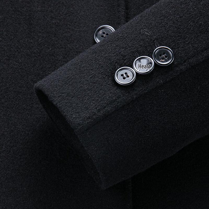 FAPAI Men's Long Business Wool Blend Overcoat