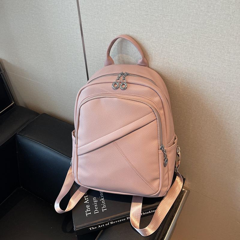 Large Capacity Simple and Fashionable Backpack, New High-end Casual Women's Bag, Class Travel Backpack