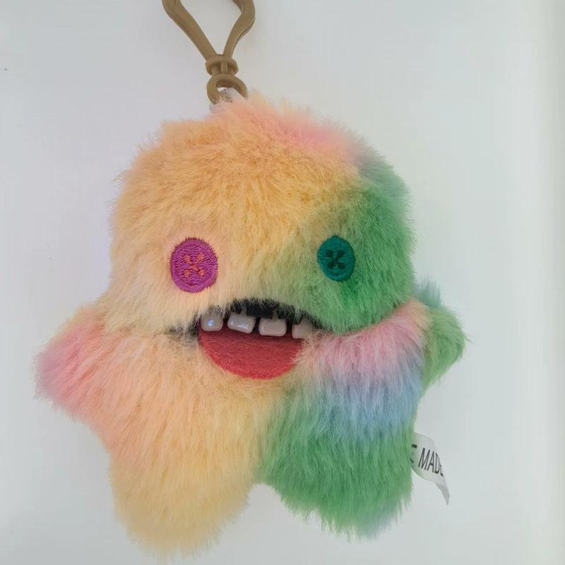 Fuggler Ugly Monsters Original Teeth Plush Toys Gap-Toothed Spongebob Eyed Leopard Print Plush Keychain Pendant Hot Gifts