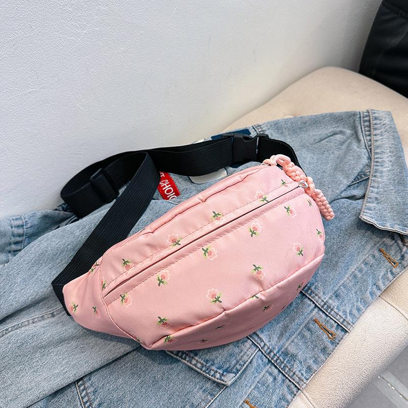 

Поясний пакет жіноча сумка 2024 весна нова проста мода корейська версія повсякденна нагрудна сумка нова проста модна сумка через плече рожевий