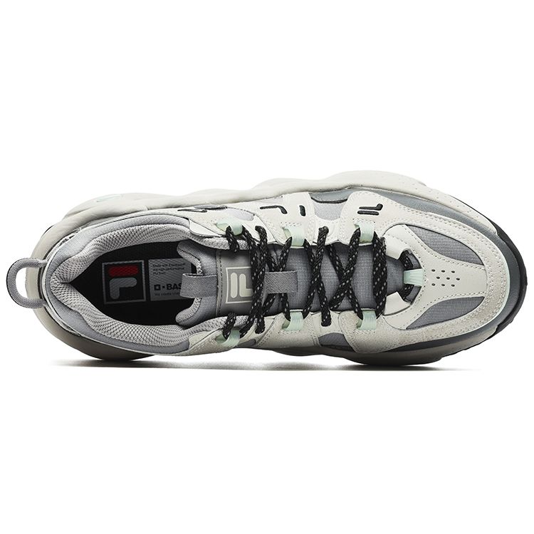 Fila Panini Casual Comfortable Shock Absorbing Wear Resistant Low Top Retro Basketball Shoes Men Sneaker Titanium-Gray F12M242605FPM