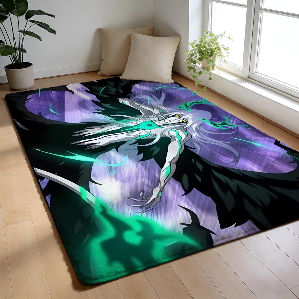 Fußmatte Weicher Flanellteppich Rutschfeste Saugfähige Matte für Badezimmer Schlafzimmer Heimdekoration Anime B Bleach