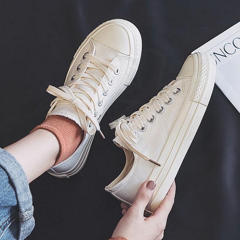 Thick-soled 1970 high-top canvas shoes women's versatile student cloth shoes 2025 new retro Harajuku board shoes white shoes