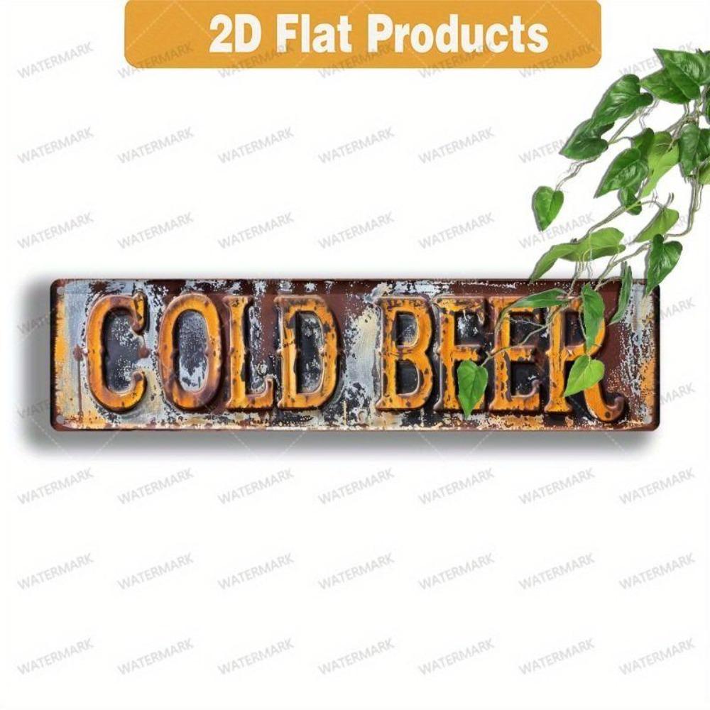 Retro Metal Wall Art for Home Office Beer Bar Decor