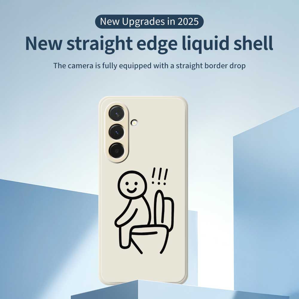 For Samsung Galaxy A36 5G Case Stickman Toilet Pattern Printing Straight Edge TPU Phone Back Cover