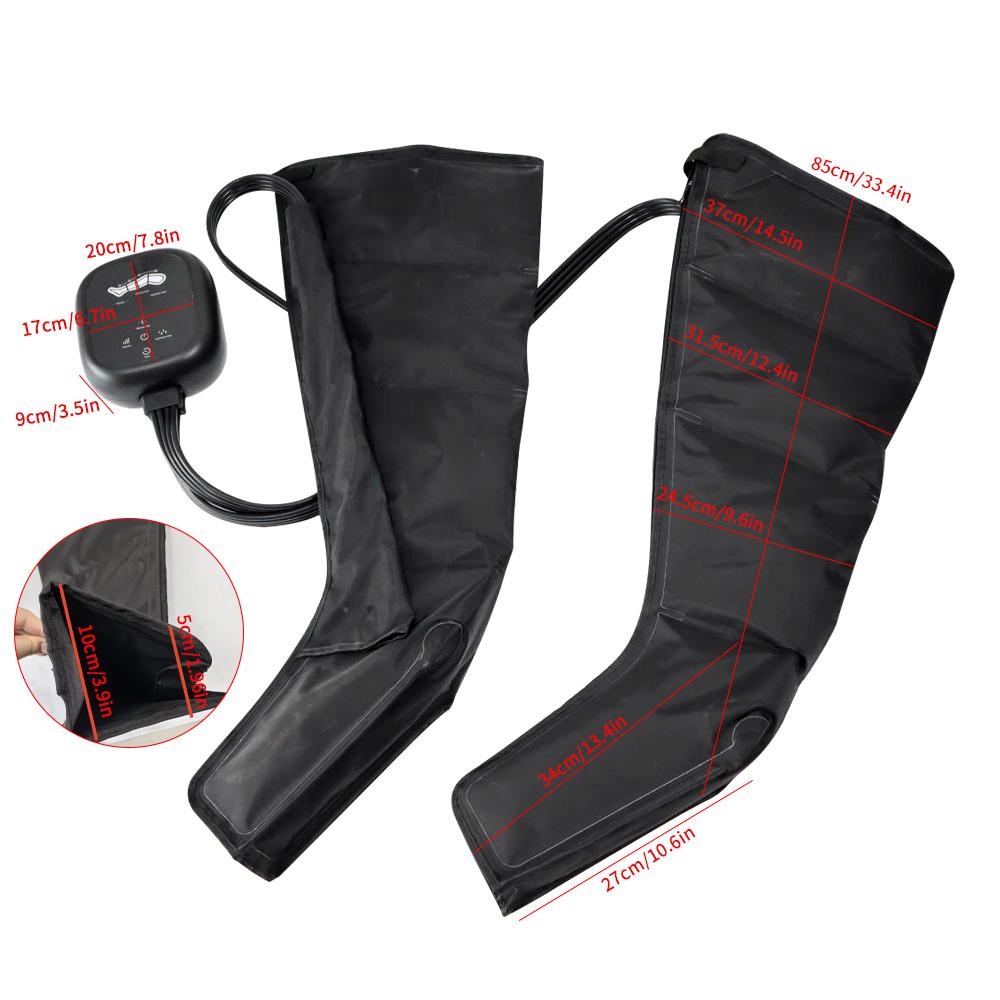 Air Compression Leg Massager Lymphedema Pump Pneumatic Boots Charging Cordless Leg Muscle Relaxation For Professional Athletes