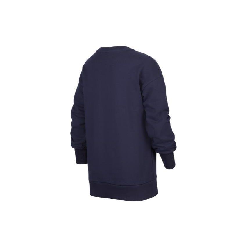 Nike Logo Print Crewneck Pullover Sweatshirt Men Sweatshirt Navy-Blue DQ1118-451