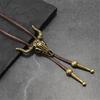 Multifunctional Cow Motif PU Leather Necklace Practical Alloy Detailing Unisex Stylish Jewelry For Daily Wear