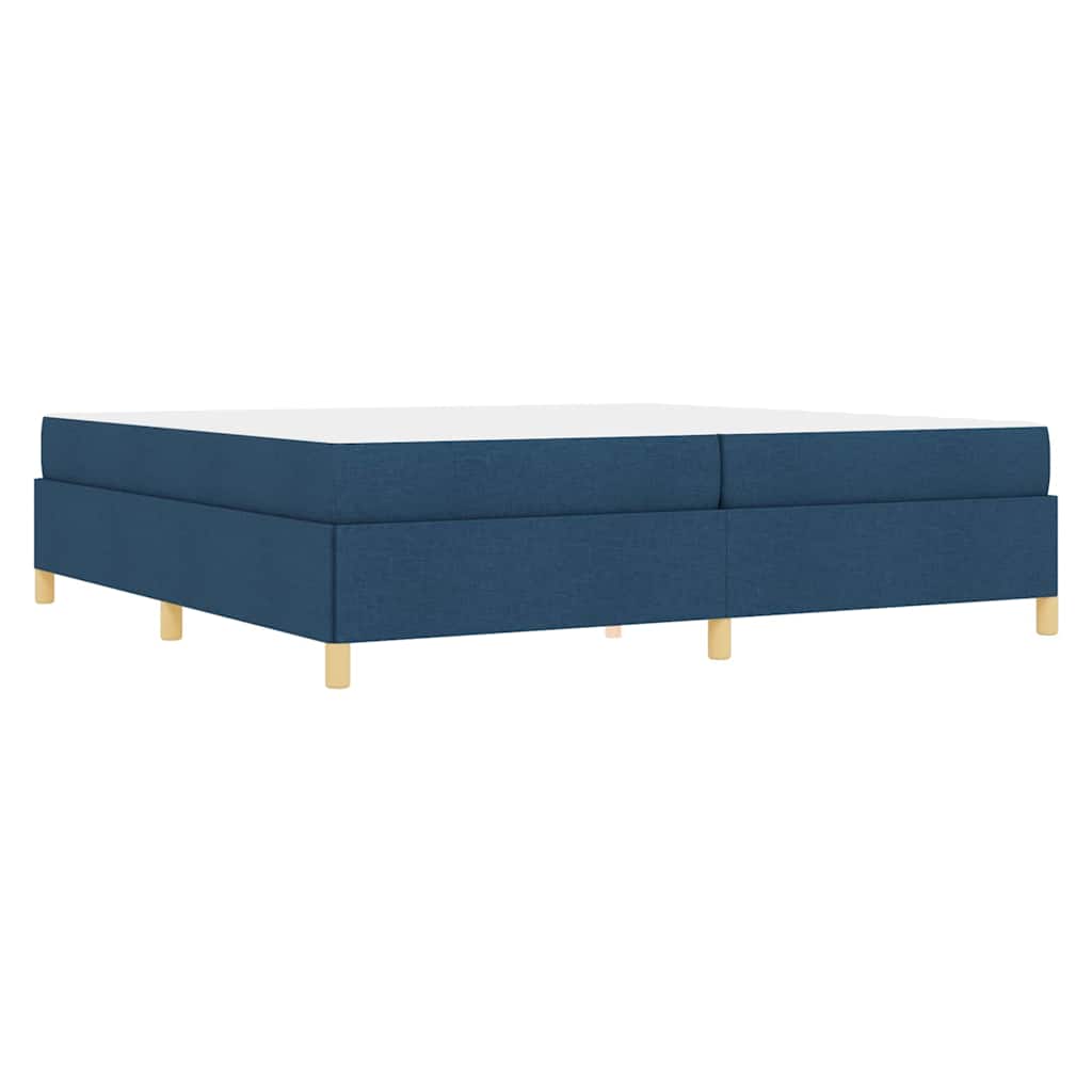Bed Frame with Mattress Blue 200 x 200 cm Fabric