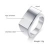 Customized Women Signet Ring,Minimalist 10MM Wide Finger Rings , Stainless Steel Punk Candid Fashion Jewelry Gift To Girls