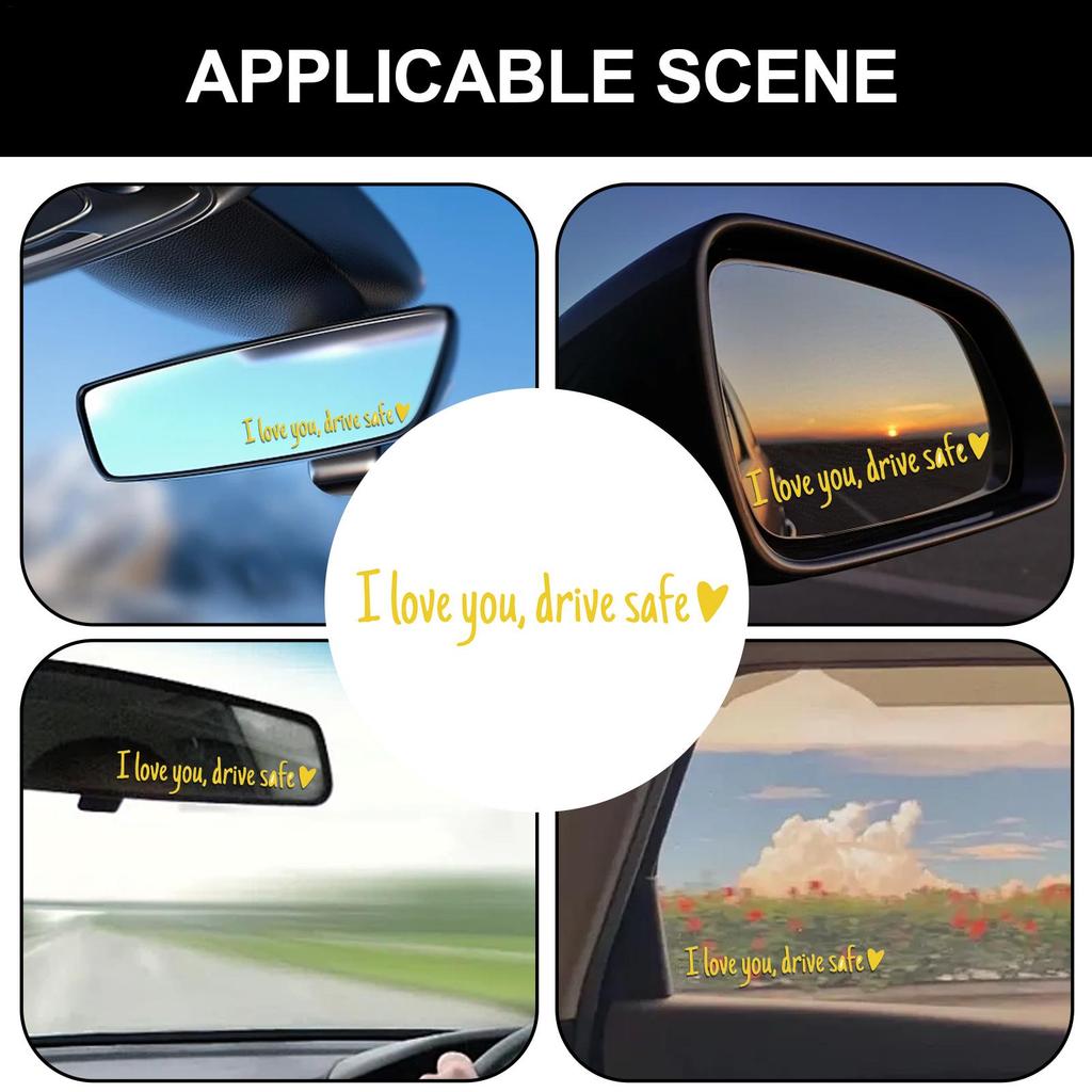 Car Mirror Sticker I Love You Drive Safe Car Mirror Stickers Car Interior Sticker I Love You Drive Safe Emblem Label Auto Decor