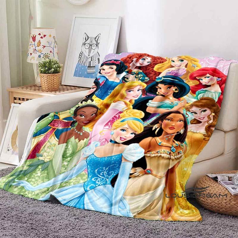 3D Printed Disney Princess Cartoon Blanket, Suitable for All Seasons, Wearable By Children and Adults, A Luxurious Gift Choice.