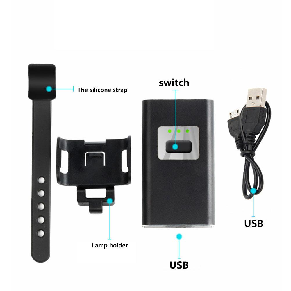 High Power USB Charged 2xT6 LED Bicycle Headlamp