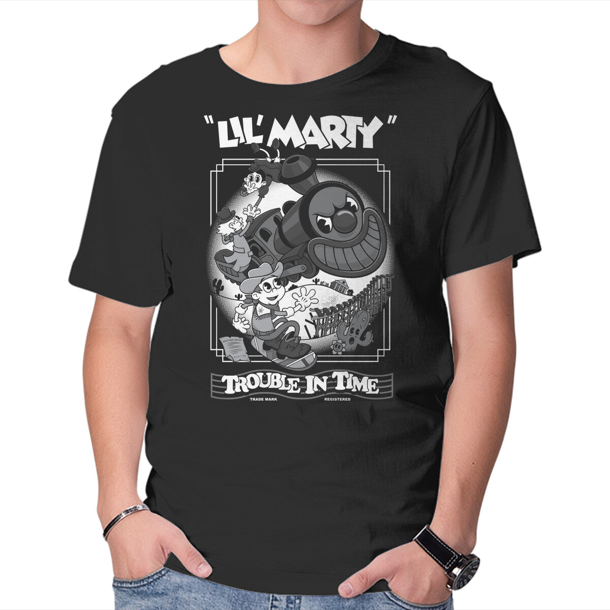 Unisex Crew Neck T-Shirt Lil Marty Graphic Short Sleeve Casual Tee XXXL