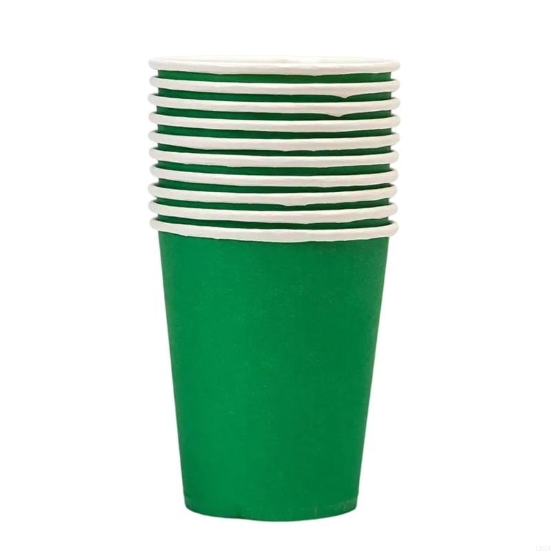 Pack Of 10 Disposable Single Wall Cups Hand Painted Drinking Cup Use Friendly Coffee Cups Durable And Leak Proof Design