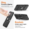 KEYSION Shockproof Armor Case for Infinix Hot 60i 5G Silicone+PC Camera Lens Protection Ring Stand Phone Cover for Hot 60i 5G