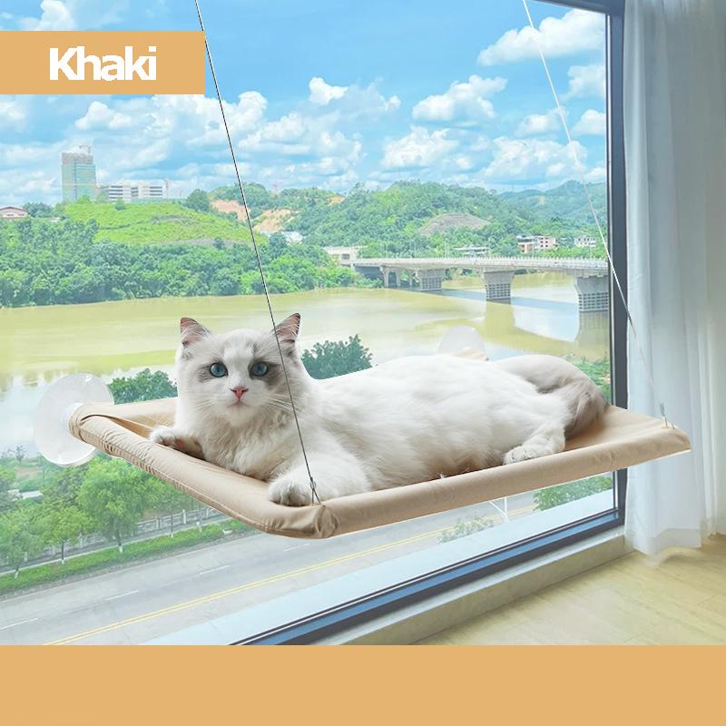 DoggieKit Katzen-Fensterhängematte zum Aufhängen, waschbar, mit Saugnapf, für Haustiere, starker Saugnapf, Fensterbank, Luft, Haustierbedarf
