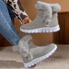 Winter Women's Low-Top Winter Snow Boots Warm Fleece-Lined Dress Boots with Anti-Skid Short Boots