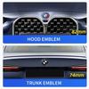 74mm 82mm achterklep emblemen voor motorkap kofferbak Embleem logo voor BMW F18 F10 E64 E63 E60 E52 E83 E46 E92 E90 E84 E93 G03 F20 X3 X5 X6
