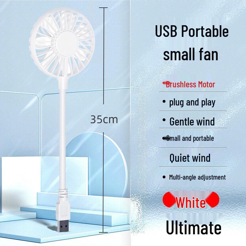 Portable USB Handheld Fan: Silent, Mini, and Power Bank-Compatible for Office, Dorm, and Outdoor Use