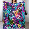 HEARTS STREET Throw Blanket Foldable Soft Warm Blanket for Outdoor Use