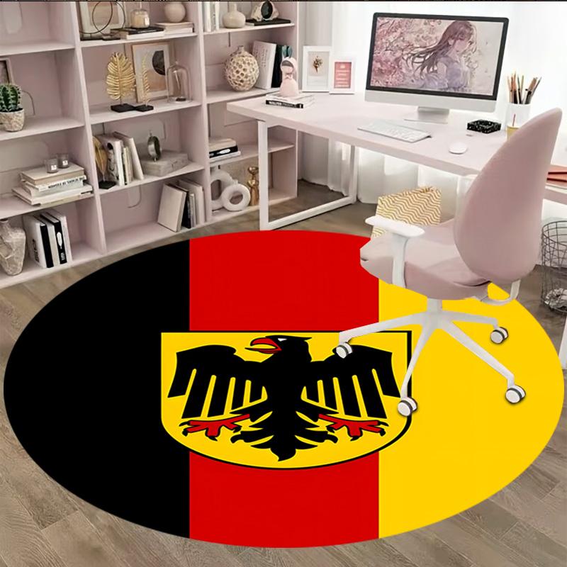 1pc Football Team (69) Print Round Carpet Chair Round Carpet Suitable for Bedroom Living Room Home Decorative Carpet