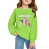 Kids' Long Sleeve Loose Pullover Letter Printed Round Neck Sweatshirt
