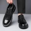 Men's soft leather shoes men's sandals business suit full set men's hollow breathable non-slip