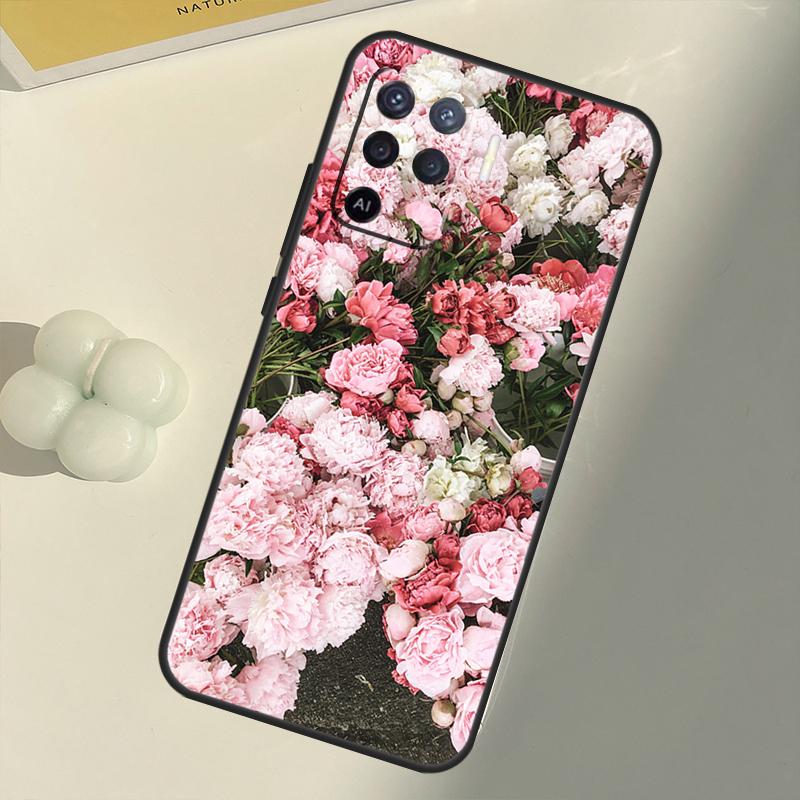 Peonies Beautiful Flower For OPPO Find X3 Lite X5 Pro A5 A9 A31 A53 S A83 A91 A93 A54 A74 A94 A15 A16 A52 A72 Case