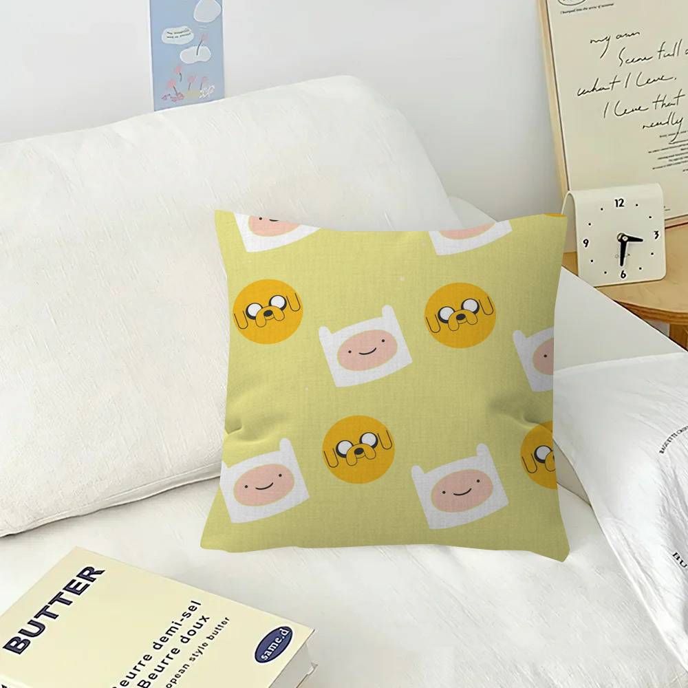 Cushion Cover Inches Farmhouse Decor Home Throw Pillow Covers for Anime A-Adventure Times Couch Decorations