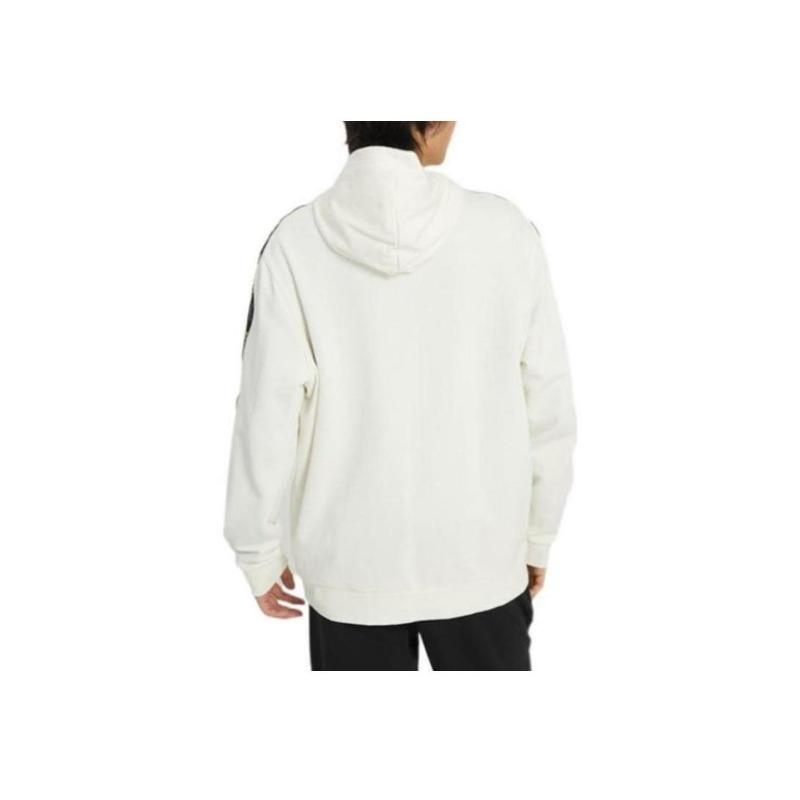 Puma Solid Stripe Letter Logo Print Zip Hoodie Jacket Unisex Outerwear White 539532-93