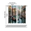 2 Stück, Filtervorhänge (ausgenommen Stangen, unbeweglich, ohne Batterien) Venedig Landschaft zur Verwendung in Schlafzimmern und Wohnzimmern