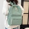 Schoolbag Female Harajuku High School Student Personality Striped Velvet College Wind Backpack Female Backpack Corduroy Backpack