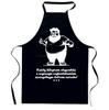 Cotton Black Apron with Funny Print for Men's Kitchen Father's Day