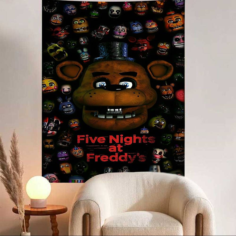 Fnaf FFivenightsAtFFreddys Game Printed Large Wall Tapestry Hanging Tarot Hippie Wall Rugs Dorm Art Home Decor
