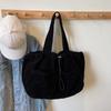 Bag Women's New Fashion Large Capacity Corduroy Handbag Fashion Drawstring Shoulder Bag Japanese Casual Tote Bag