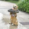 Puppy Pet Bird Feeder Resin Garden Ornament