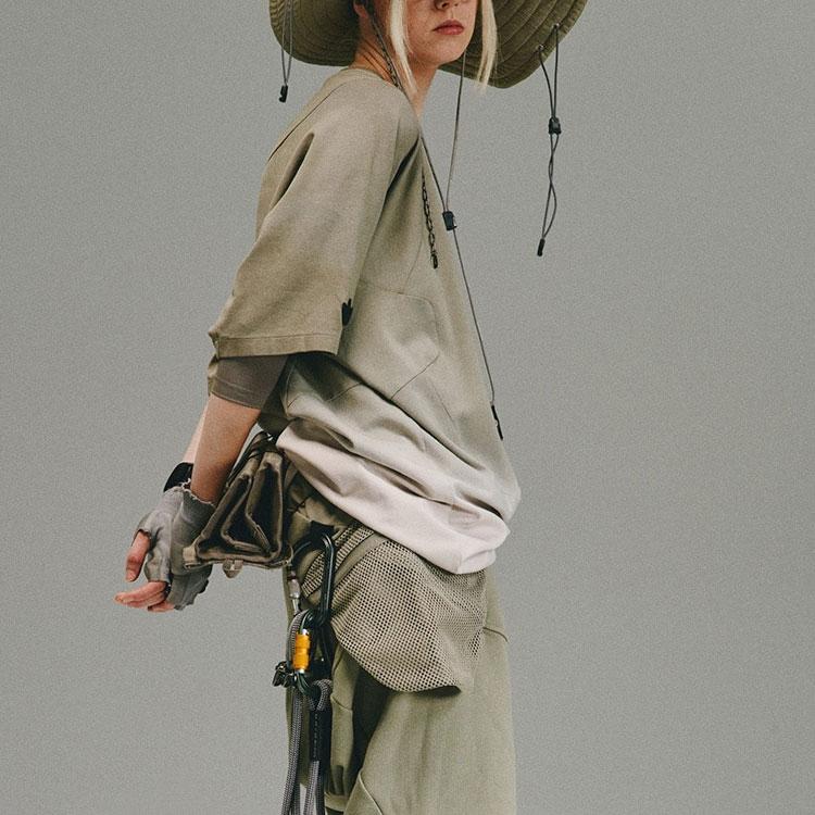 Adidas Originals X Hamcus Kolaborace SS23 Gradientní Kulatý Výstřih Krátký Rukáv Spuštěná Ramena Unisex Trička Mika-Růžová HY4193