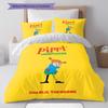 Pippi Book Pattern Bedding Home Decoration Birthday Gift ( 1 duvet cover + 2 pillowcase, without core),fan merchandise.