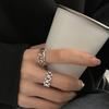 Women Fashion Ring Open Twisted Copper Adjustable Finger Accessory For Parties Geometric Party Jewelry