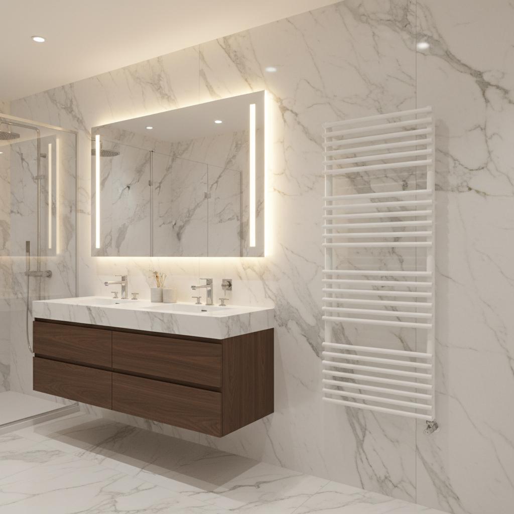 Grzejnik łazienkowy luxrad salto i 1200 x 430 mm biały 538w